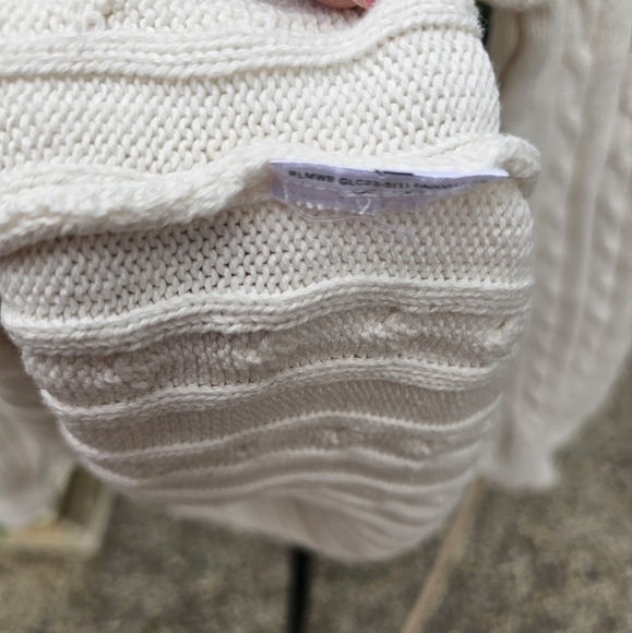 Lauren ralph lauren Puff Sleeve Ribbed Cable Cotton Sweater Pullover SP - Picture 6 of 13